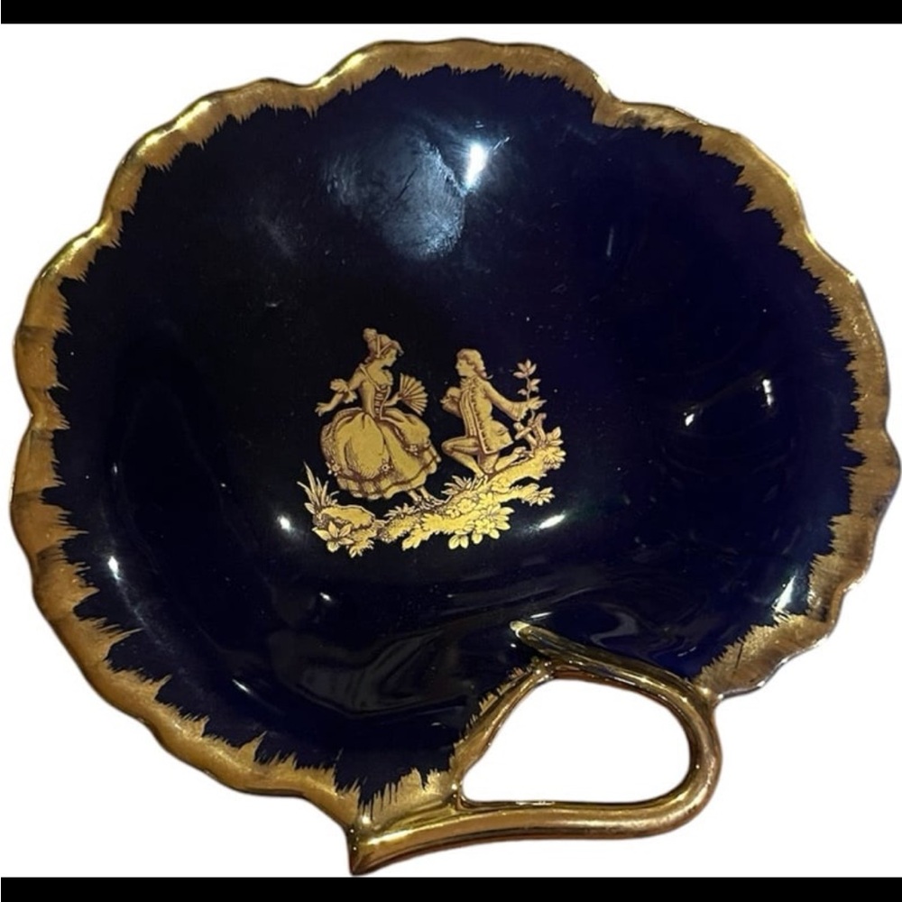 Limoge courting couple trinket dish tray vintage